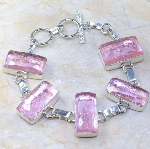 Silver and dichroic glass