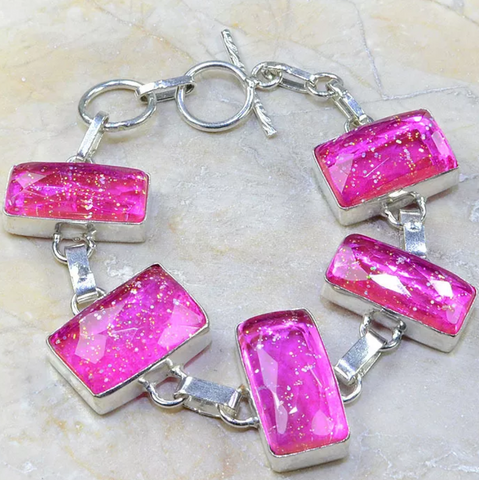 Silver and dichroic glass