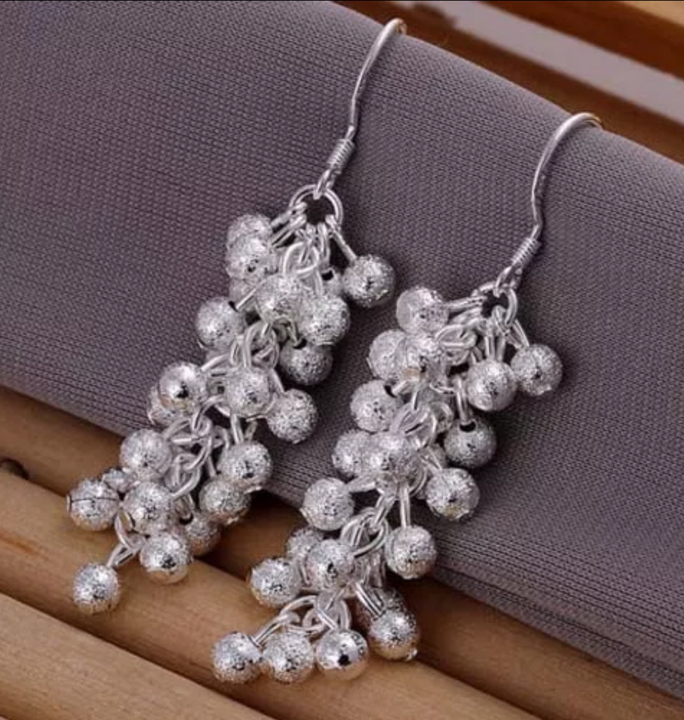 silver earrings