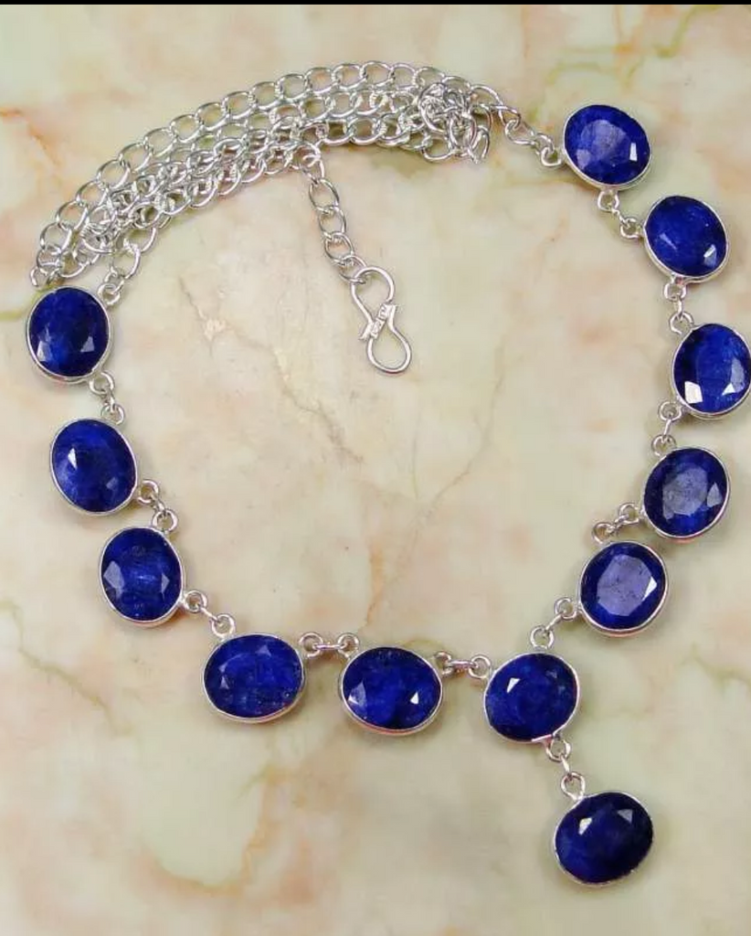 Silver blue sapphire
