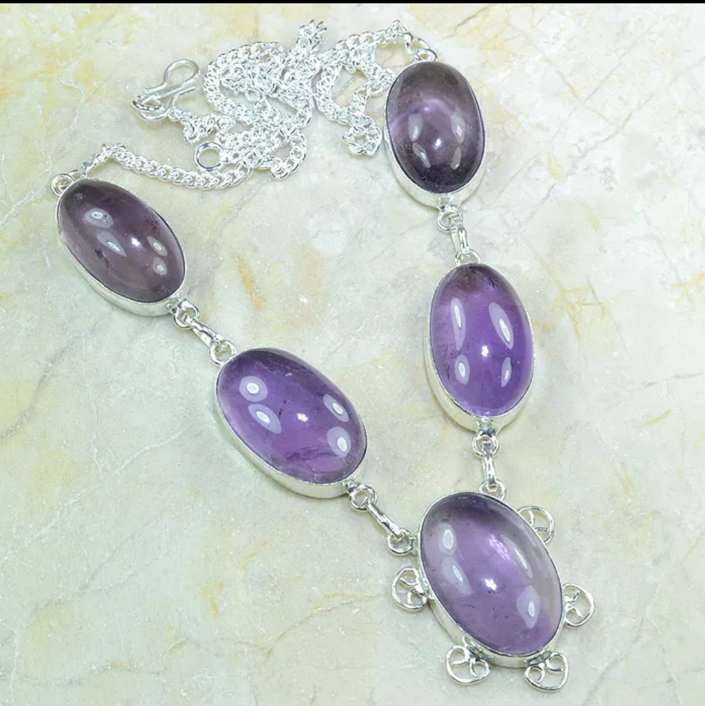 Silver and amethyst