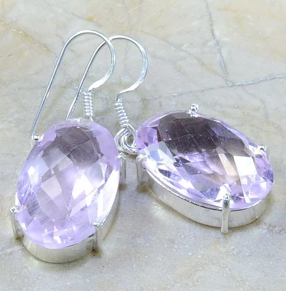 Silver and pink topaz