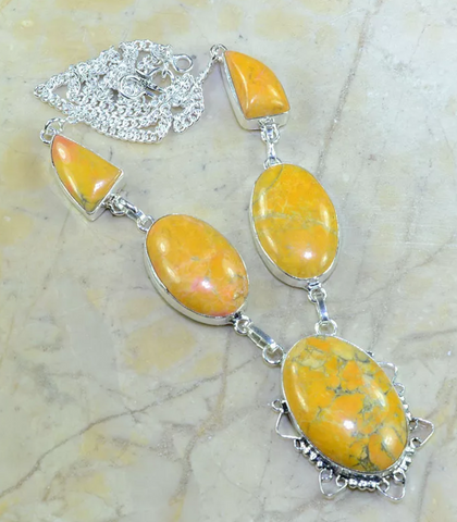 silver, yello jasper