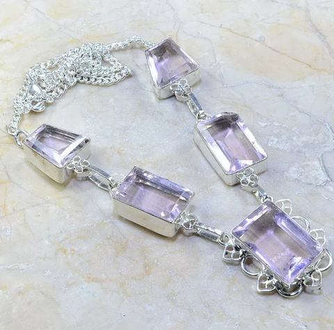 silver, pink topaz