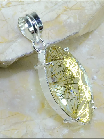 silver, golden rutile