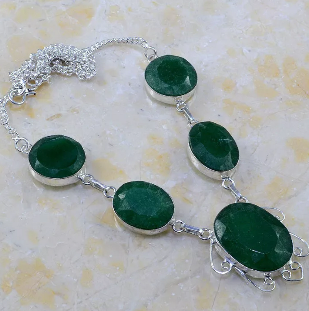 silver, emerald