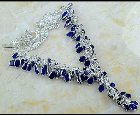 silver, iolite