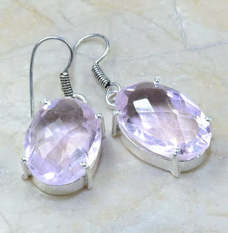 silver, pink topaz