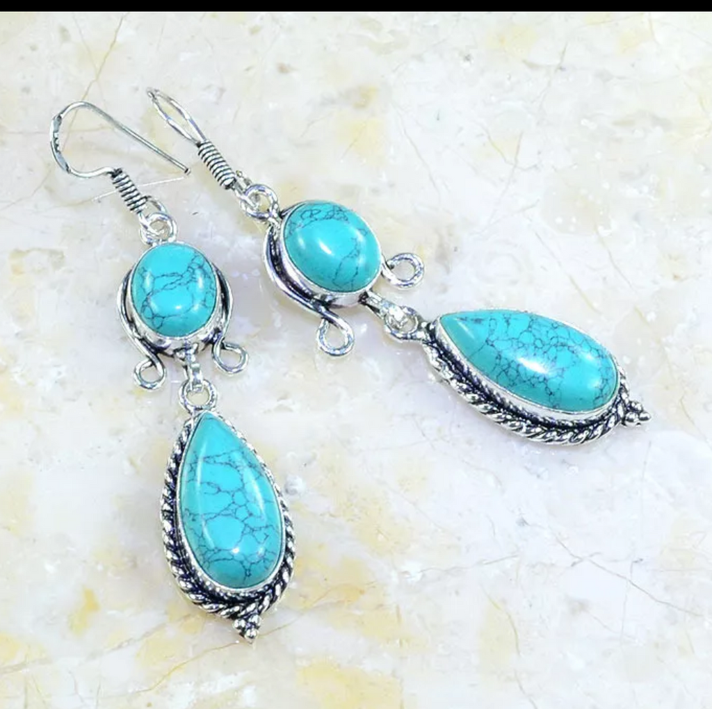 silver, turquoise