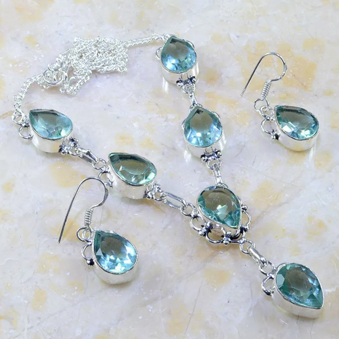 silver, green amethyst