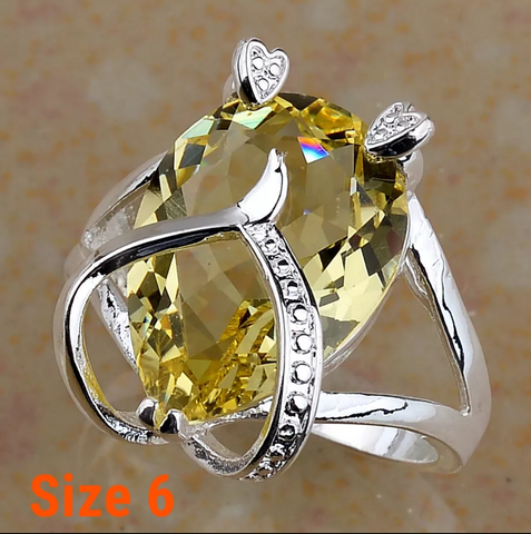 silver, citrine