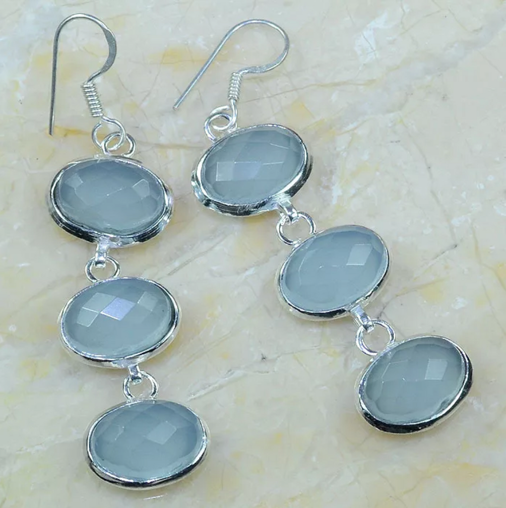 silver, chalcedony