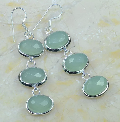 silver, chalcedony