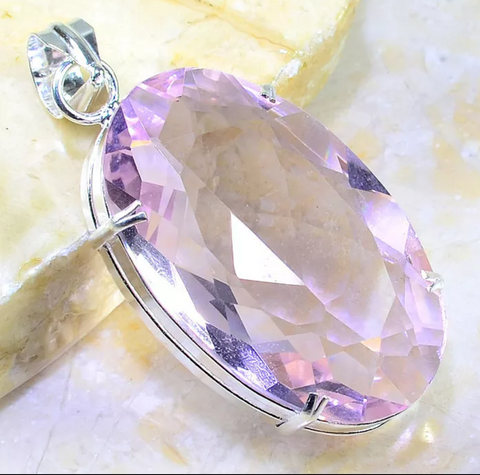 silver, pink topaz