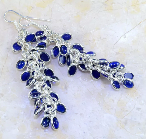 silver, iolite