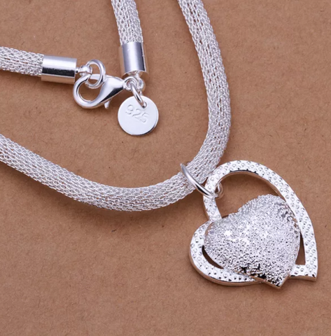 silver, necklace