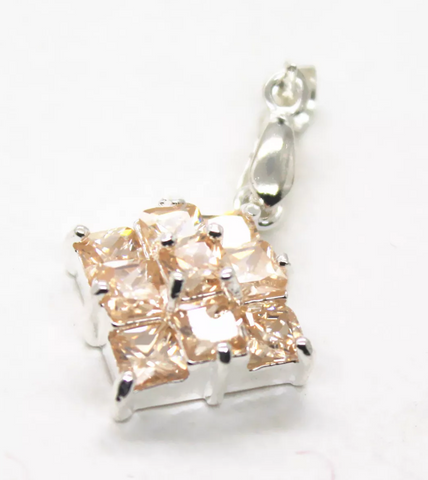 silver, morganite.