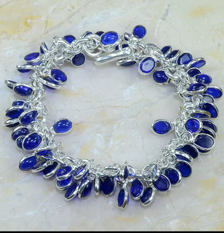 silver, iolite