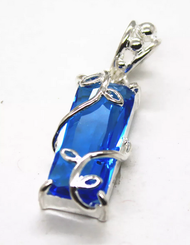 silver, blue topaz