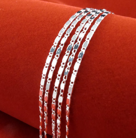 silver sterling 22" flat chain