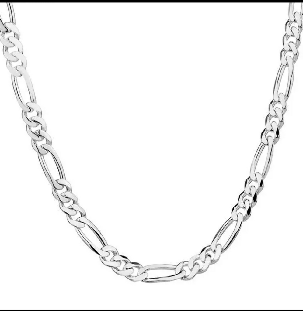 silver sterling 20" figaro chain