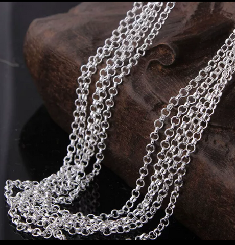 silver sterling 24" O chain