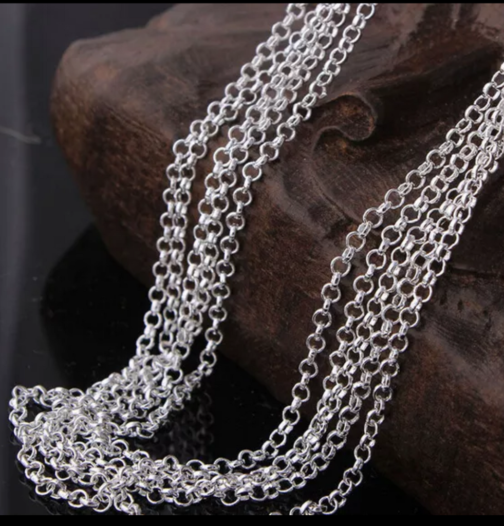 silver sterling 28" O chain