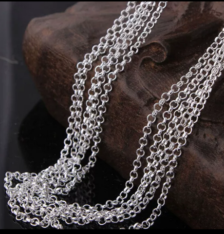 silver sterling 14" O chain
