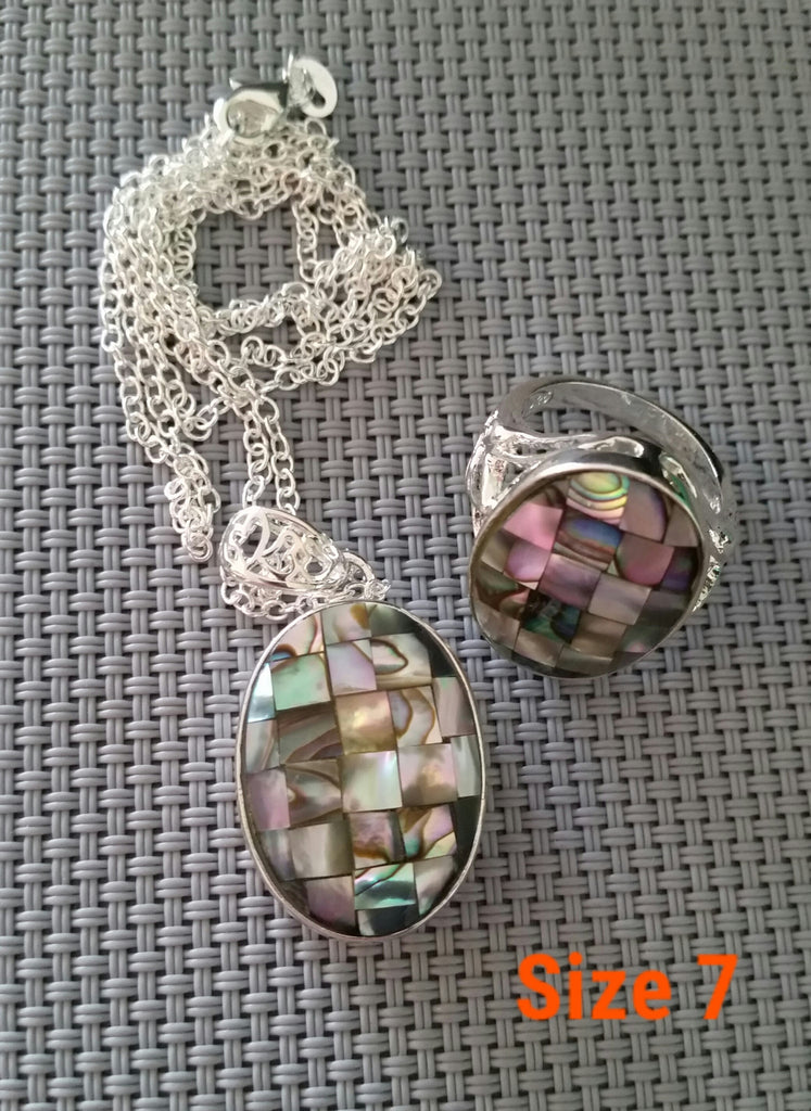 Silver, abalone