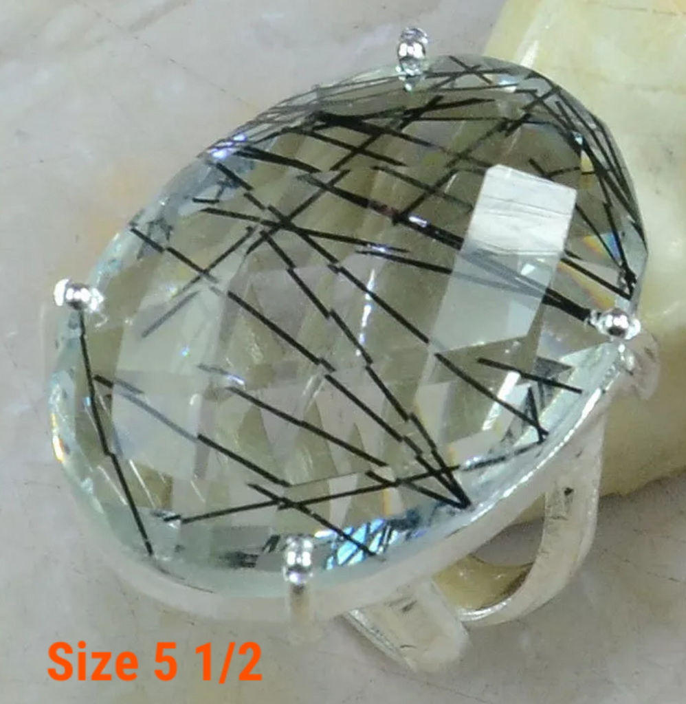 silver, rutile, size 5 1/2