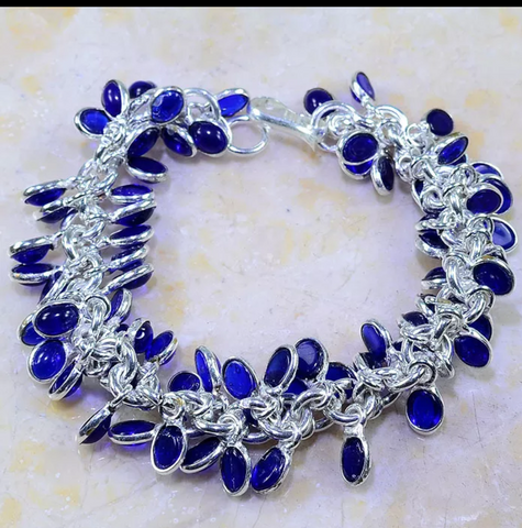 silver, iolite