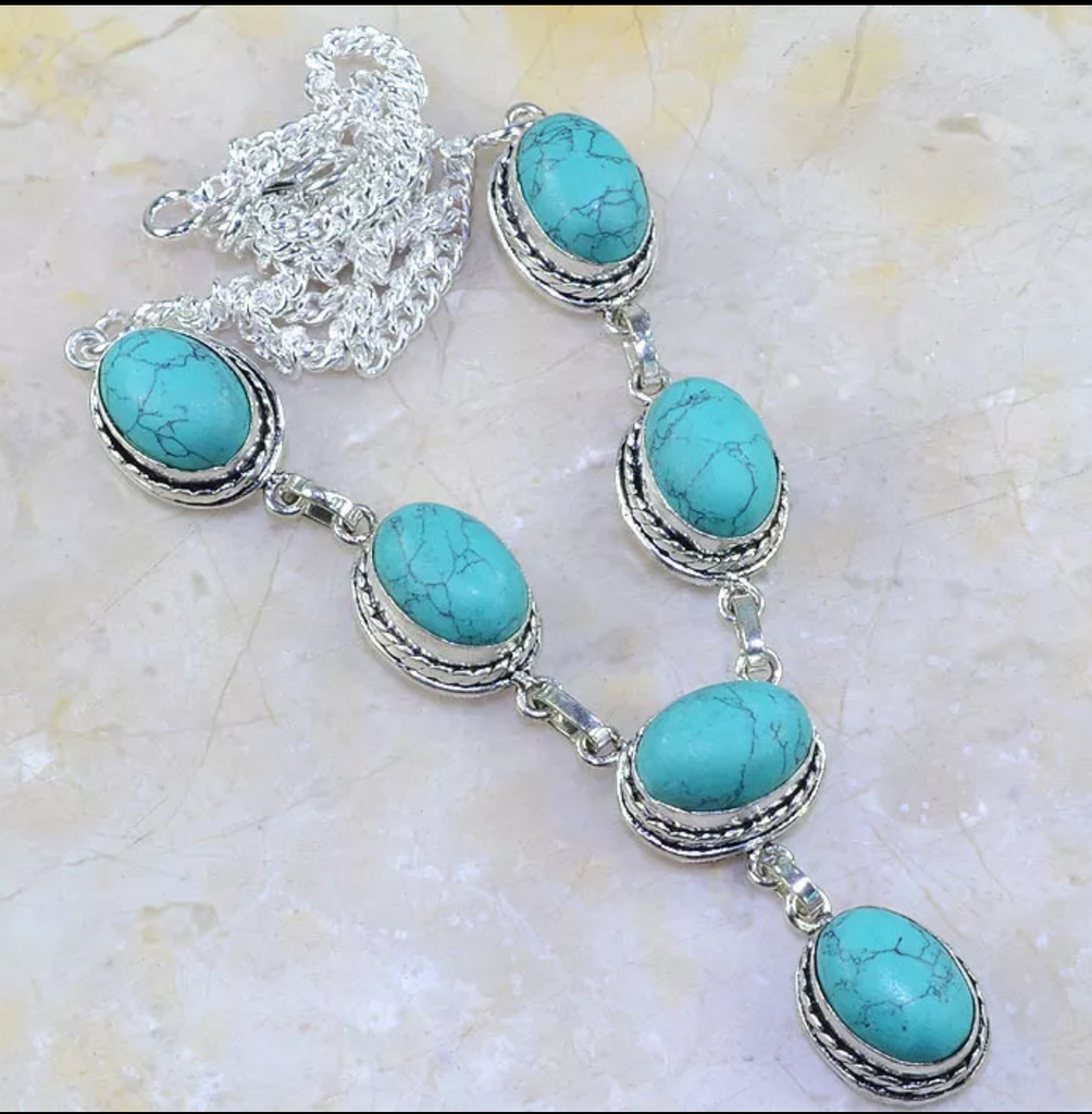 silver, turquoise