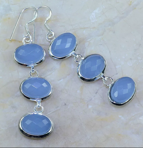 silver, chalcedony