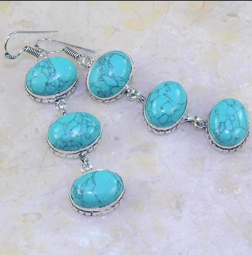 silver and turquoise