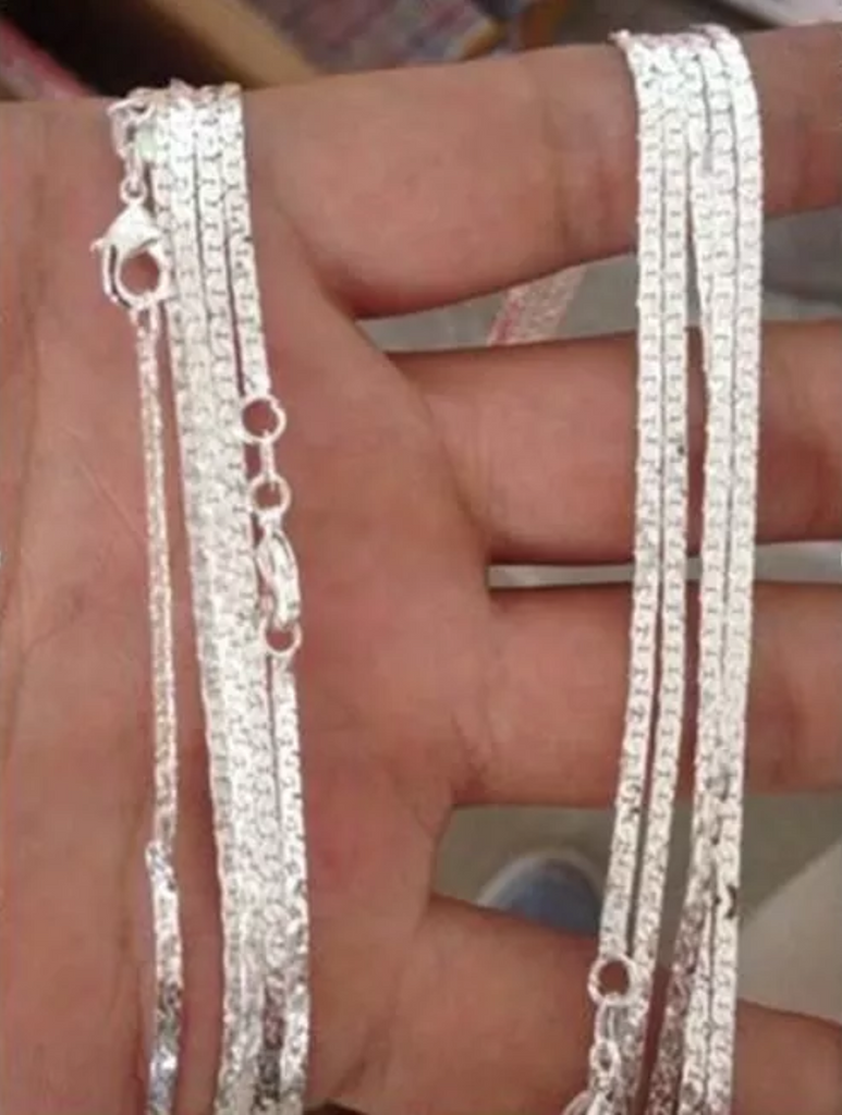 silver chains 18"