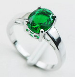silver emerald size 7