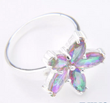 silver rainbow topaz size 7