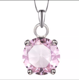 silver, pink topaz size 6