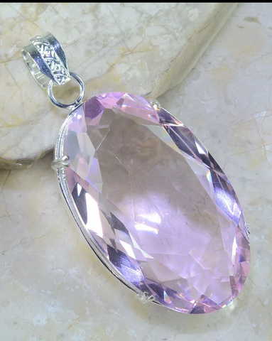 silver, pink topaz