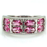 silver, pink sapphire size 7