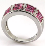 silver, pink sapphire size 7