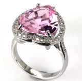 Silver, pink kunzite size 6