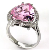 Silver, pink kunzite size 7.5