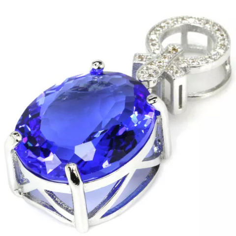 Silver, tanzanite pendant