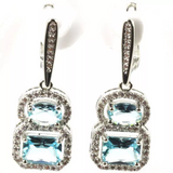 silver, blue and white topaz