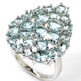 Silver, sky blue topaz size 7