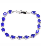 Silver, blue sapphire bracelet