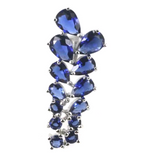 Silver, tanzanite CZ pendant