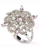 Silver, pink kunzite size 6