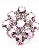 Silver, pink kunzite size 6.5